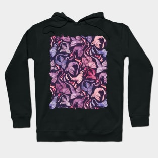 Dragon fire dark pink & purple Hoodie